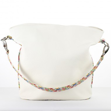 GEANTA PIELE CASUAL Alb Floral