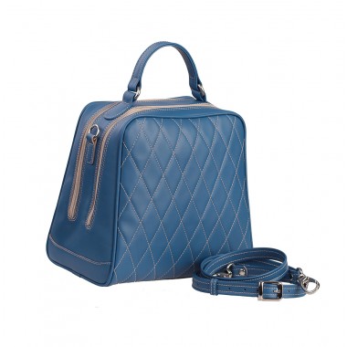 GEANTA PIELE VERO MAXI Bleu Box