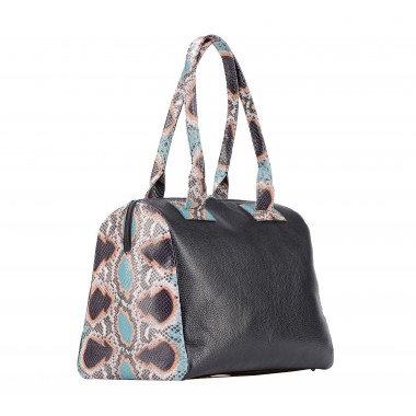 GEANTA DAMA SPORTY Bizon negru cu Snake Turcoise