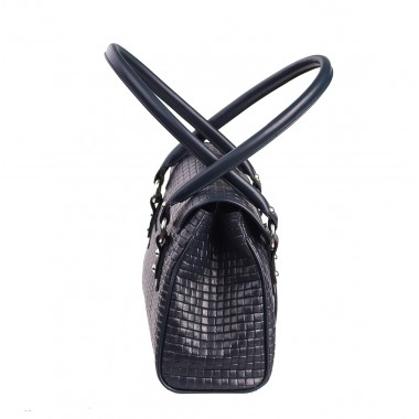 GEANTA PIELE MONA Texturat albastru