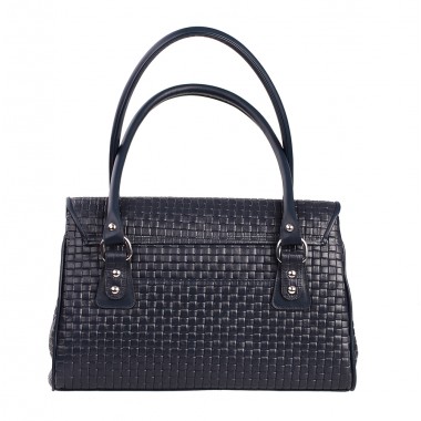 GEANTA PIELE MONA Texturat albastru