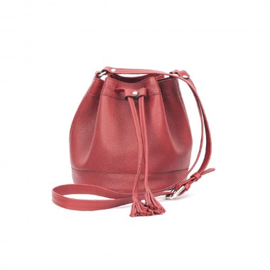 GEANTA PIELE MINIBUCKET Marsala Bizonat