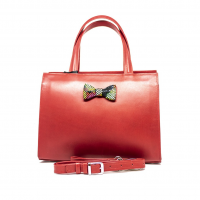 GEANTA PIELE MINNIE Rosu Floral