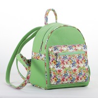MINIRUCSAC PIELE URBAN Verde Floral