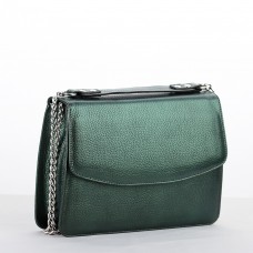 CLUTCH PIELE  Verde Sidefat Bizonat