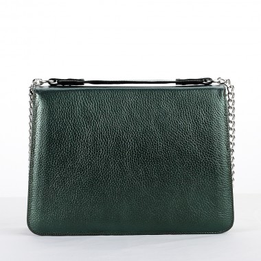 CLUTCH PIELE  Verde Sidefat Bizonat