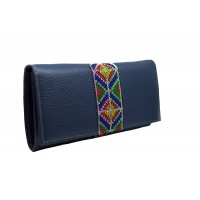 PORTOFEL DAMA CLASIC Bleumarin Bizonat