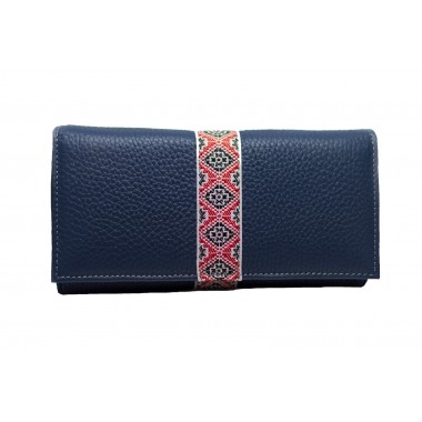 PORTOFEL DAMA CLASIC Bleumarin Bizonat