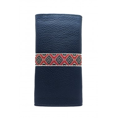 PORTOFEL DAMA CLASIC Bleumarin Bizonat